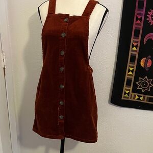 Love Tree Rust Corduroy Mini Dress